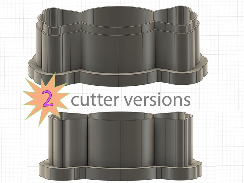 Emporte-pièces en terre cuite Flower 68 Fichier numérique STL 4 tailles 2 versions de couteaux image 4