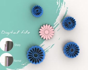 Flower 26 Clay Cutter | Digital STL File |  | 4 Sizes | 2 Cutter Versions