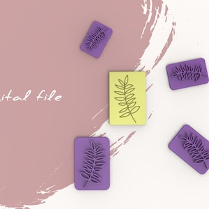 May include: Four digital files for crafting, featuring a simple leaf design. Three files are purple and one is yellow.