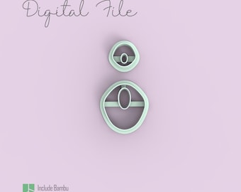 Pebble Drop Spring Polymer Clay Cutters | Digital STL File | 4 Sizes