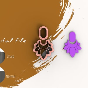Boho Combo H Polymer Clay Cutter | Digital STL File | 4 Sizes | 2 Cutter Versions
