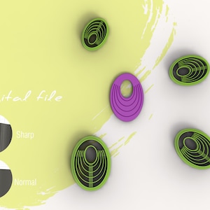 Circle Combo F Polymer Clay Cutters | Digital STL File | 4 Sizes | 2 Cutter Versions