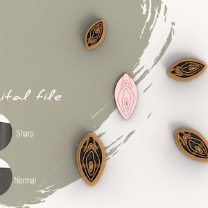 Vagina Vulva Female Polymer Clay Cutter | Digital STL File | 5 Sizes  | 2 Cutter Versions