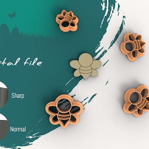 Bee  Easter Polymer Clay Cutter | STL Digital File | 4 sizes | 2 Cutter Versions