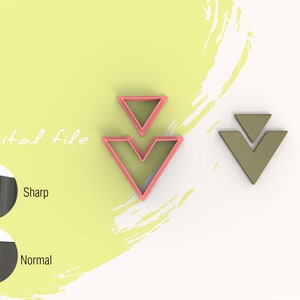 Geometric B Polymer Clay Cutter | Digital STL File | 4 Sizes  | 2 Cutter Versions