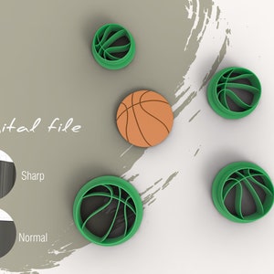 Basketball Polymer Clay Cutter | Digital STL File | 5 Sizes  | 2 Cutter Versions