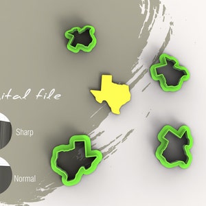 Texas State Polymer Clay Cutter | Digital STL File | 4 Sizes | 2 Cutter Versions