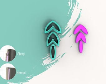 Flower Set 6 Polymer Clay Cutters | Digital STL File | 5 Sizes  | 2 Cutter Versions