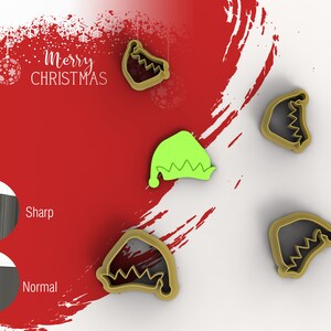 Jultomte-utstickare i polymerlera | Digital STL-fil | 5 storlekar | 2 utstickarversioner