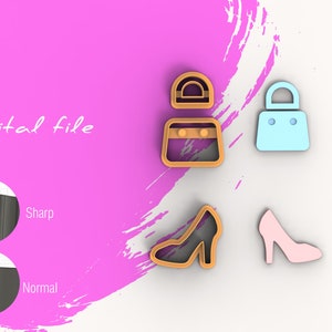Mädchen Tasche - Schuh Ausstechform | STL Digitale Datei | 5 Größen | 2 Cutter Versionen