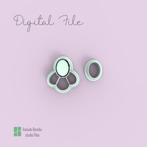 Misty Flora Spring Polymer Clay Cutters | Digital STL File | 5 Sizes
