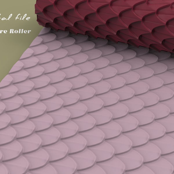 Fish Scales | Polymer Clay Seamless Texture Roller |  Digital STL File