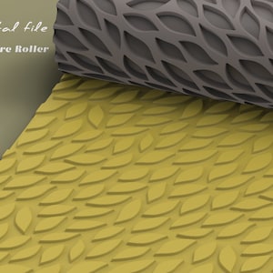 Leaves | Polymer Clay Seamless  Texture Roller | Digital STL File