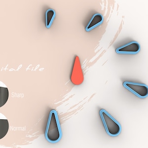 Teardrop Clay Cutter STL | Jewelry & Cookie Making (Digital File)