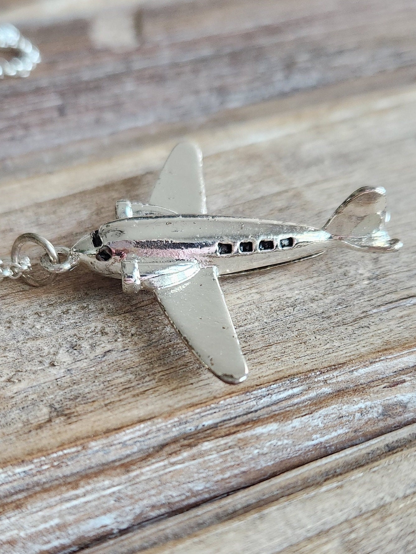 925 sterling silver small airplane necklace airplane airplane travel  tourism - Shop everydayisagift Necklaces - Pinkoi