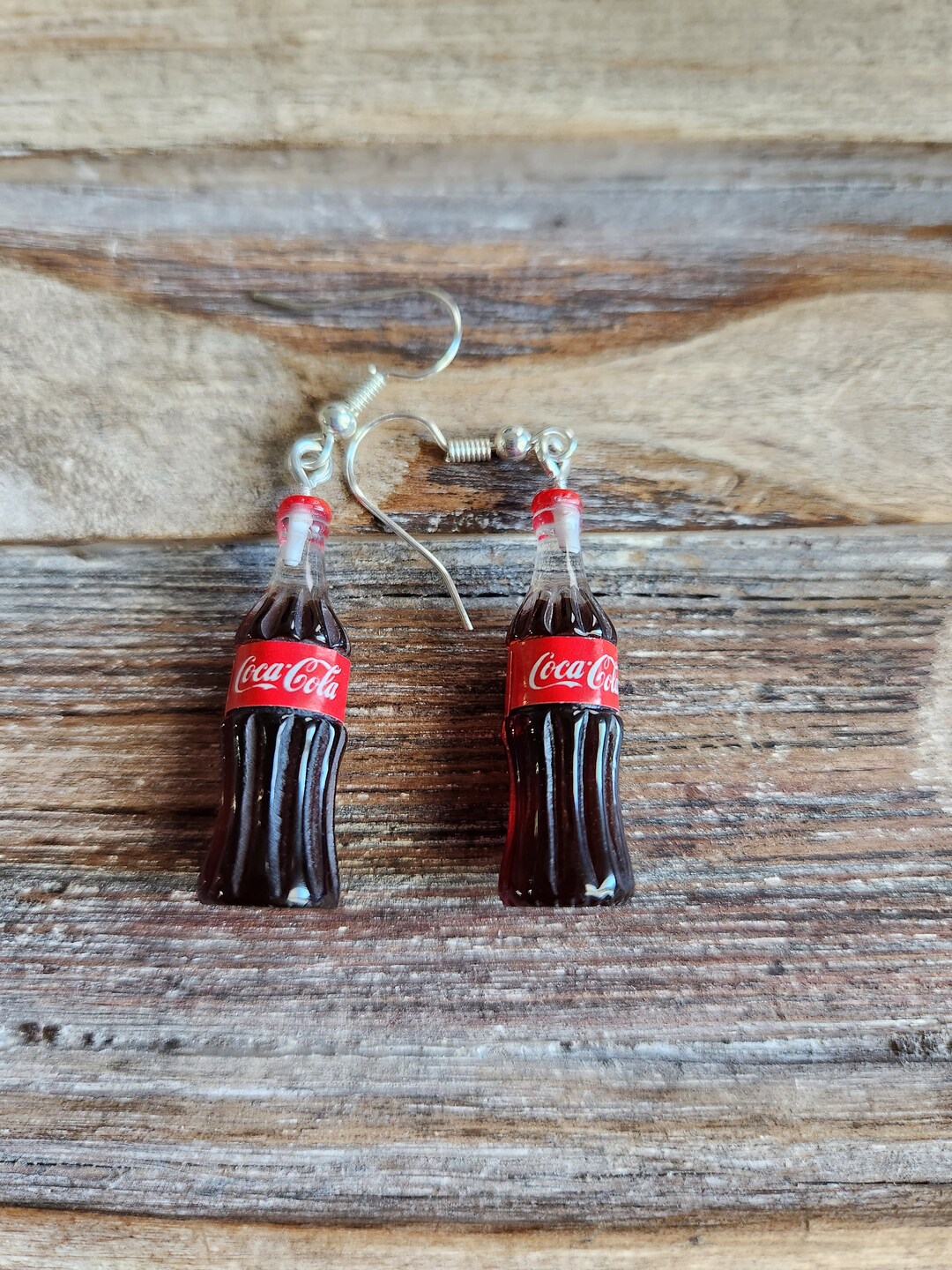 Coca Cola Earrings Coke Glass Bottle Earring Coke Jewelry Etsy