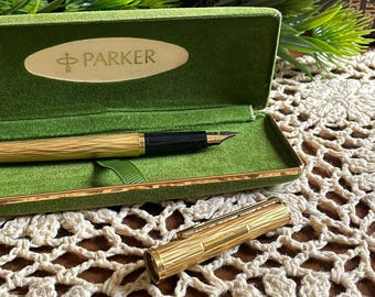 Pluma estilográfica Parker 85 Excellence Gold Acacia Vermeil