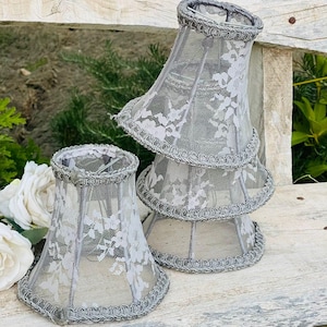 Floral Lace Lamp Shades ( Set of 4 )