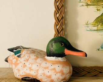 Handmade Clay Duck Figurine