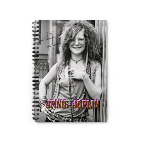 Janis Joplin Journal, retro 60's notebook,  original Woodstock memorabilia, 60's music lover gift