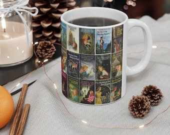 Nancy Drew Coffee Mug, retro mystery books, The Hidden Staircase, The Secret of the Old Clock, gift for librarian book lover