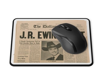 J.R. Ewing Shot Mouse Pad, Dallas Drama Tv Show, 80's tv show nostalgia