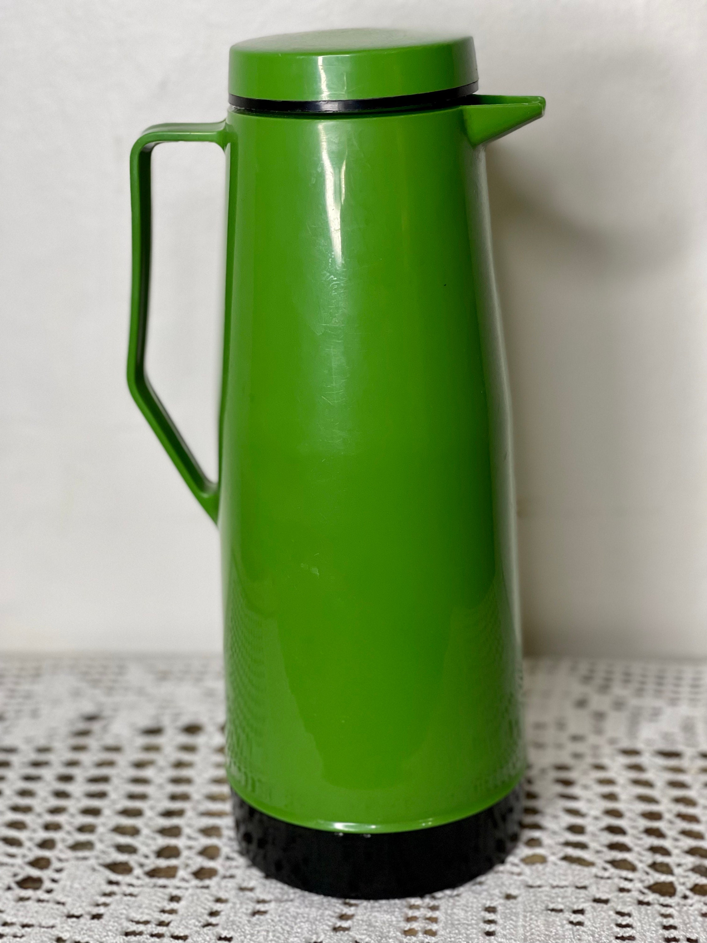 Vintage Thermos Glass Vacuum Avocado Green Model 90Q Carafe Coffee