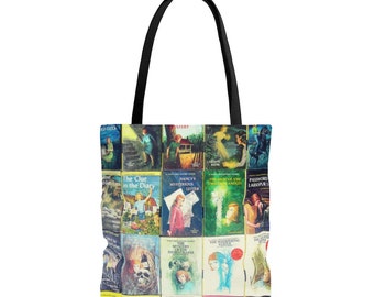 Nancy Drew Books Tote Bag, vintage Nancy Drew mystery book series