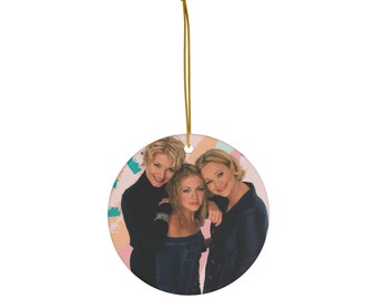 90s Sabrina the Teenage Witch Christmas Ornament - Featuring the Beloved Cast, Melissa Joan Hart,  Aunt Hilda, Aunt Zelda, Sabrina Spellman