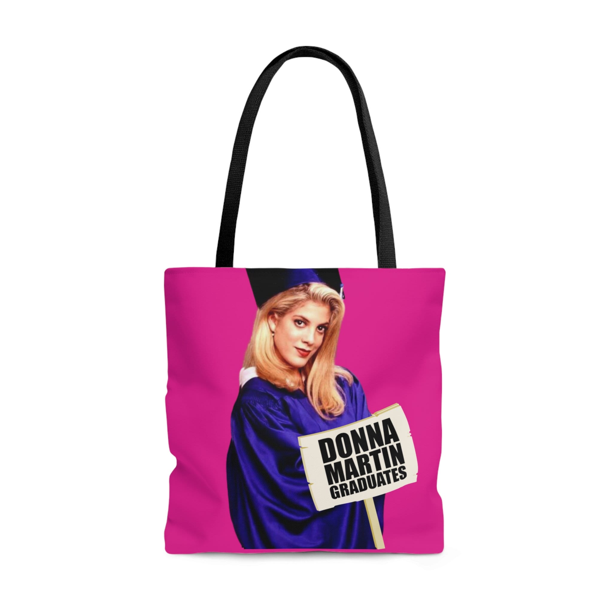 Donna Martin Graduates Tote Bag, Beverly Hills 90210, Retro Tori Spelling,  90's Tote Bag, Trendy Summer Bag, Gift for Graduate 