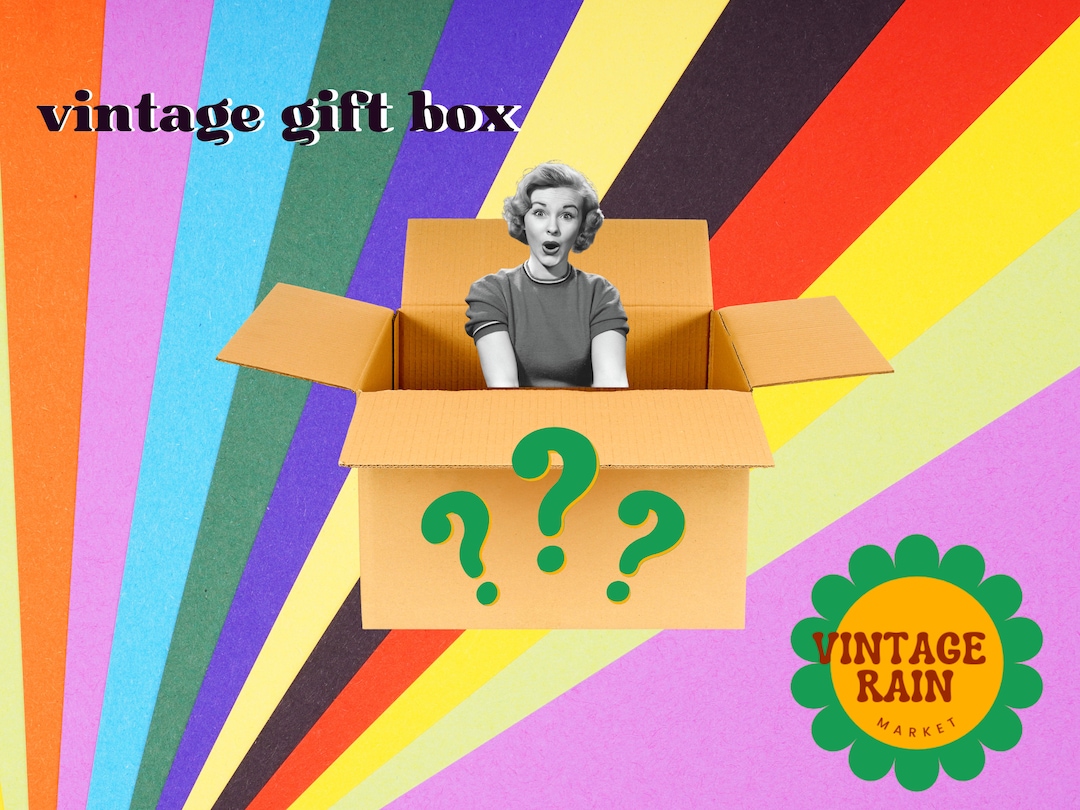 Retro Mystery Box, Vintage Home Decor Gift Box, Customized Mystery Box