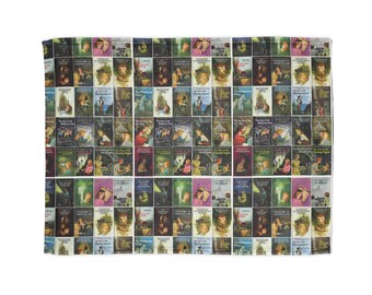 Nancy Drew Blanket, retro mystery novels, super sleuth, female teen detective novel series, book nook blanket