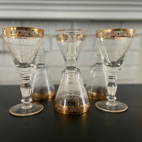 Fancy Gold Wine Glasses Etsy