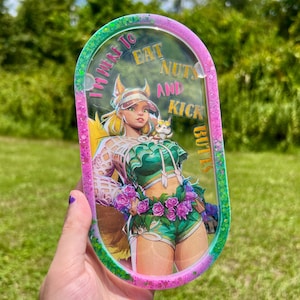 DISCOUNTED | Rivals Squirrel Girl - Resin Art by Faeyruh - Customizable Heavy Duty Anti-Slip Accessory Trays for Work, Gaming, Home, Decor