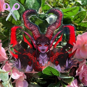 PIN | Lady Xavius World of Warcraft Fanart - Illustration by Faeyruh - 4&quot; Acrylic Collectible Pin