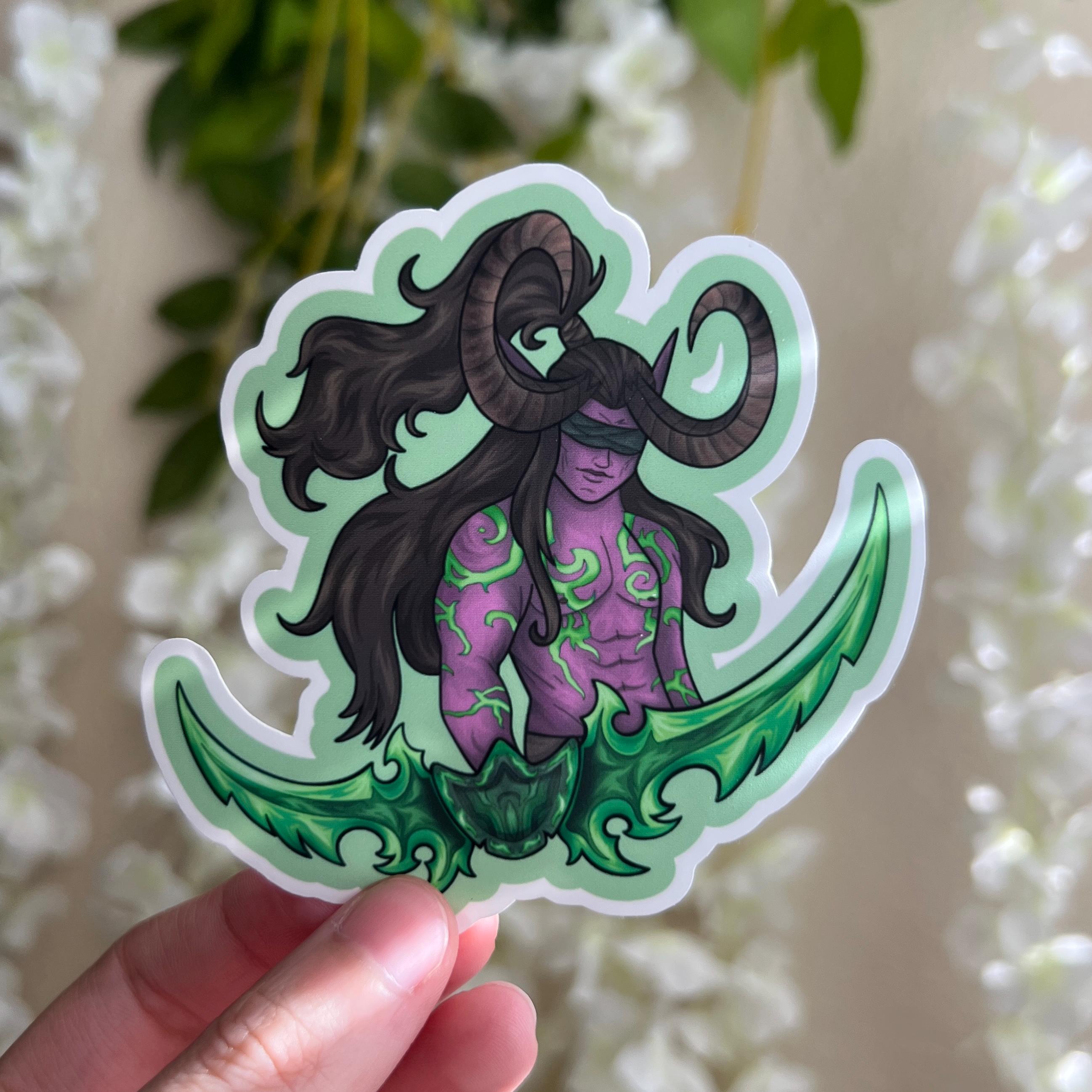 STICKERS | Illidan Stormrage - Illustration by Faeyruh - Vinyl Water Resistant Stickers