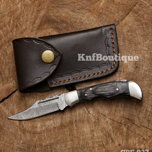 Pocket Knife Damascus Steel Folding Knife Wedding Gift Birthday Gift For Him Edc knife for Men Anniversary Gift for Husband
