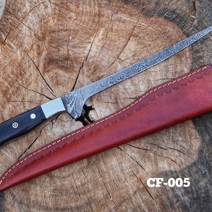 Damascus Steel Fillet Fishing Knife Gift for Men groomsmen Gift best Gift for Dad Gift for him