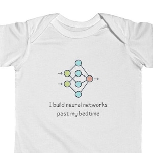 Neural Network Bodysuit for Baby | Data Science Newborn Gift, Data Analyst, Data Science, AI, Infant, Statistics, Algorithm, Baby Shower