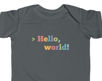 Hello, World! Bodysuit for Baby | Data Science Newborn Gift, Data Analyst, Software Engineer, AI, Infant, Statistics, Algorithm, Baby Shower