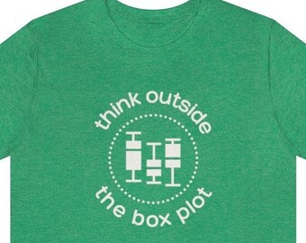 Think Outside the Box Plot Funny Shirt - Data Scientist, Data Analyst, Statistician, Analytics Gift, Data Science, Statistics Gift, SQL, AI