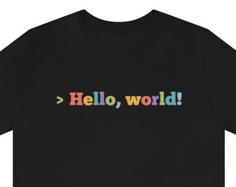 Colorful Hello, World! Shirt - Data Scientist, Data Analyst, Statistician, Programming, Software Development, Python, Coding, Engineer