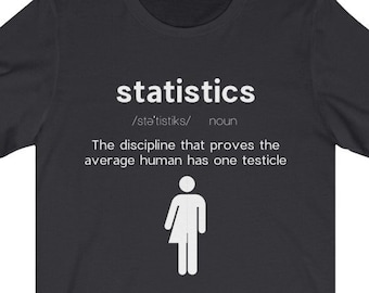 Funny Statistics Definition Shirt - Statistics, Statistician, Math Teacher, Data Science, Data Analyst, Averages