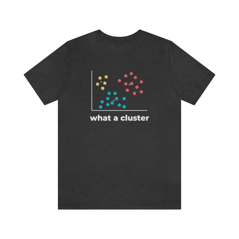Funny "What a Cluster" Shirt - Data Science Gift, Machine Learning, Algorithm, Statistics, Data Analyst, Data Scientist, Data Engineer, AI image 5