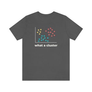 Funny "What a Cluster" Shirt - Data Science Gift, Machine Learning, Algorithm, Statistics, Data Analyst, Data Scientist, Data Engineer, AI image 4