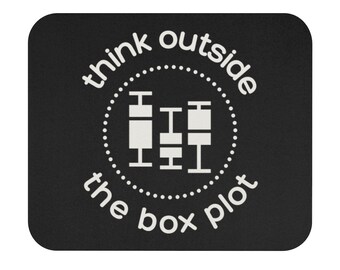 Think Outside the Box Plot Funny Mouse Pad |  Data Scientist, Data Analyst, Statistician, Analytics Gift, Data Science, Statistics, SQL, AI
