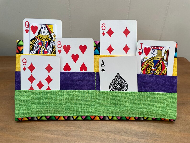 Playing Card Holder Rainbow Colors Etsy