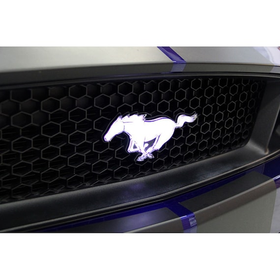 1 PCS 3D Horse Logo Metal Car Auto Front Hood Grille Emblem Car
