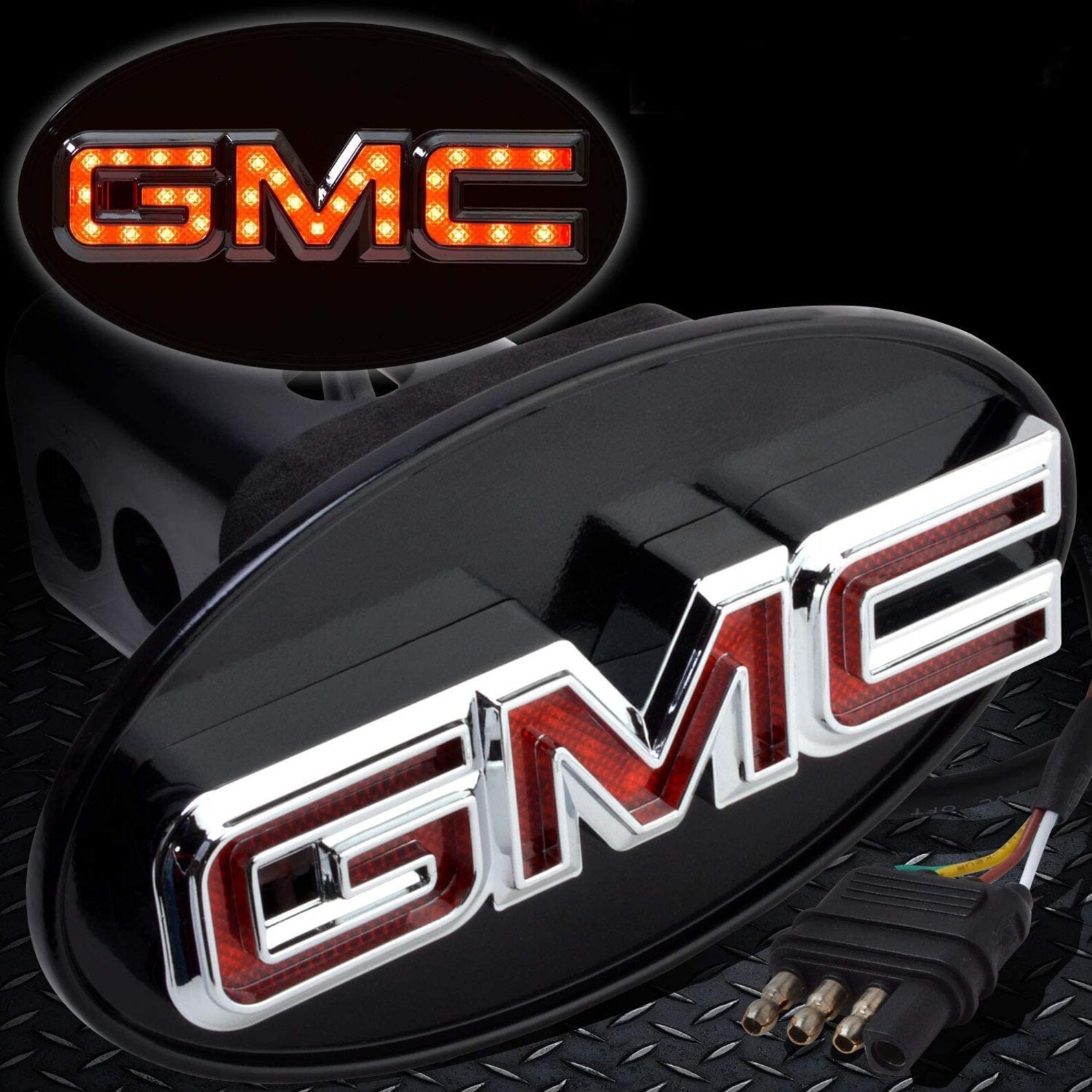 GMC Hitch Cover LED Light Hitch Receiver Covers Compatible Etsy