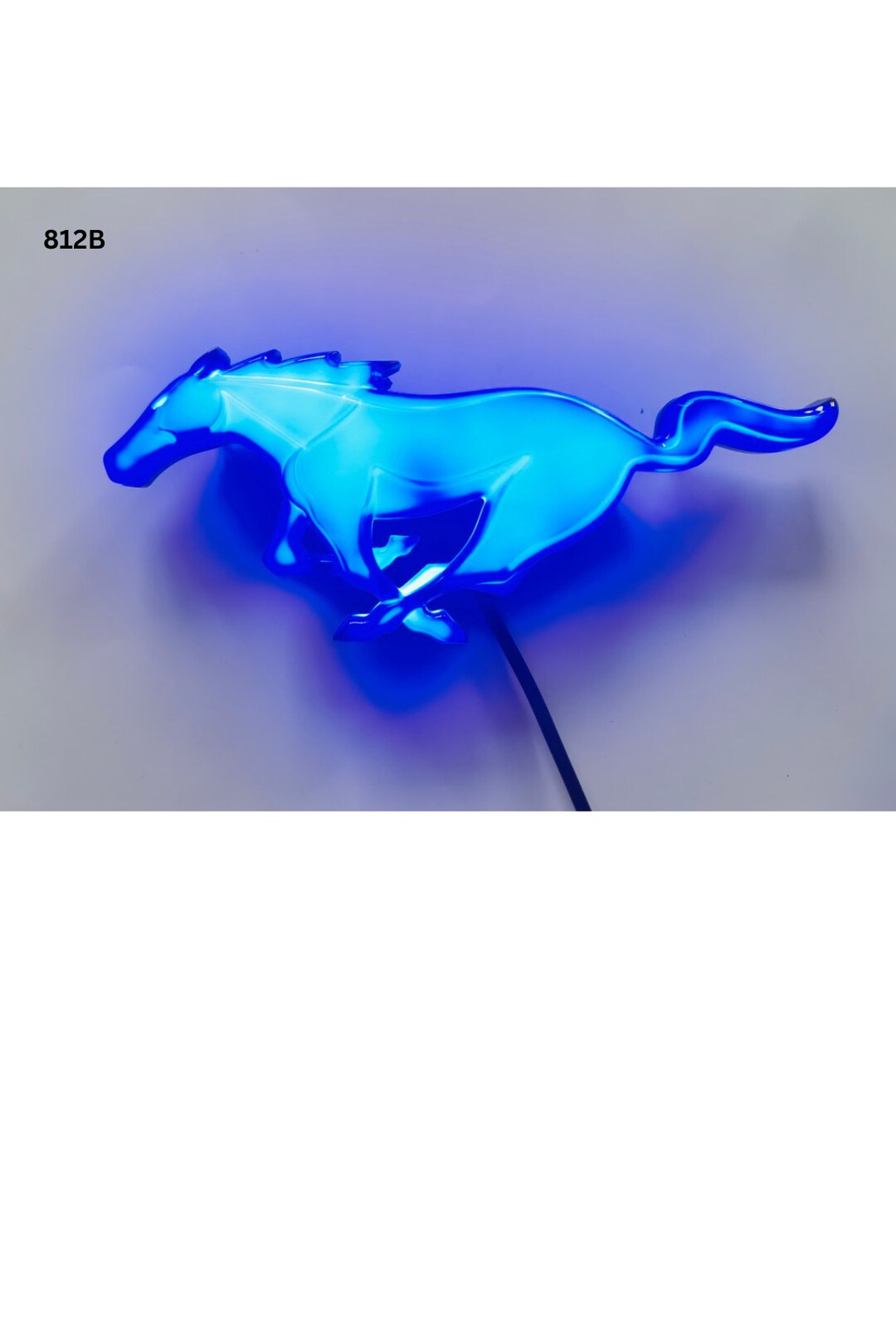 201521 Lighted Mustang Grille Emblem, Black Finish, With Blue Led's Etsy